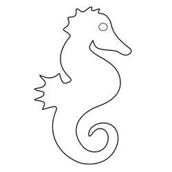 Coloriage et dessin Hippocampe à imprimer
