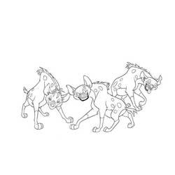 Coloriage et dessin Hyène à imprimer