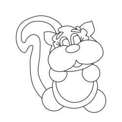 Coloriage et dessin Moufette à imprimer