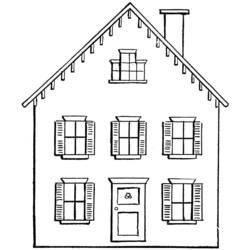 Coloriage et dessin Maison à imprimer
