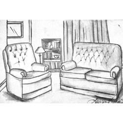Coloriage et dessin Salon à imprimer