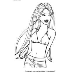 Coloriage et dessin Barbie à imprimer