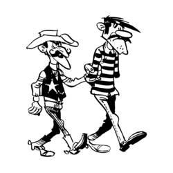 Coloriage et dessin Lucky Luke à imprimer