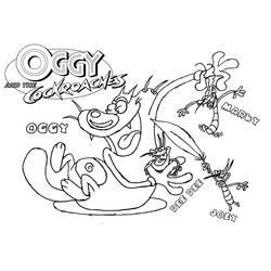 Coloriage et dessin Oggy et les Caffards à imprimer