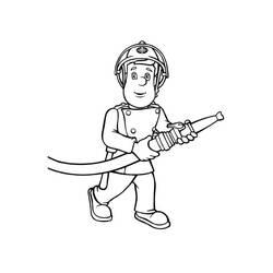 Coloriage et dessin Sam le Pompier à imprimer
