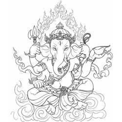 Coloriage et dessin Mythologie Hindou à imprimer
