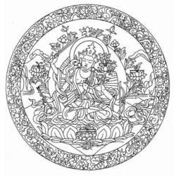 Coloriage et dessin Mythologie Hindou: Bouddha à imprimer