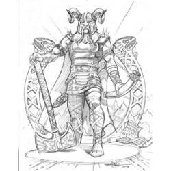 Coloriage et dessin Mythologie Nordique à imprimer
