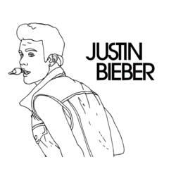 Coloriage et dessin Justin Bieber à imprimer