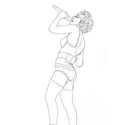 Coloriage et dessin Lady Gaga à imprimer