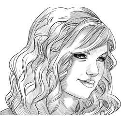 Coloriage et dessin Taylor Swift à imprimer