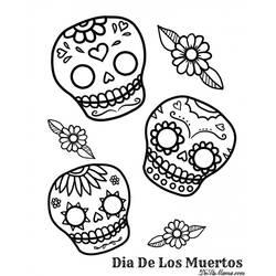 Coloriage et dessin Jour des Morts à imprimer