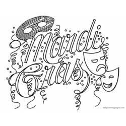 Coloriage et dessin Mardi Gras à imprimer